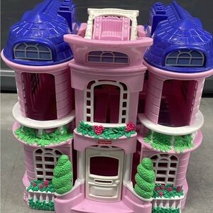 Vintage Fisher Price Loving Family Sweet Streets Townhouse 2 Story Pink 2001